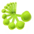 thumbnail image 3 of Worallymy 11pcs/set Measuring Cups Graduated Kitchen Measuring Tools Plastic Household Meaurement Spoons, Green, 3 of 8