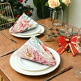 thumbnail image 3 of Beautiful Flower Pattern Napkins Reusable Washable Cloth Napkins Set of 4, Soft Comfortable Dinner Napkins for Family Weddings Holiday Party 20 X 20 Inch Washcloth Gift, 3 of 7