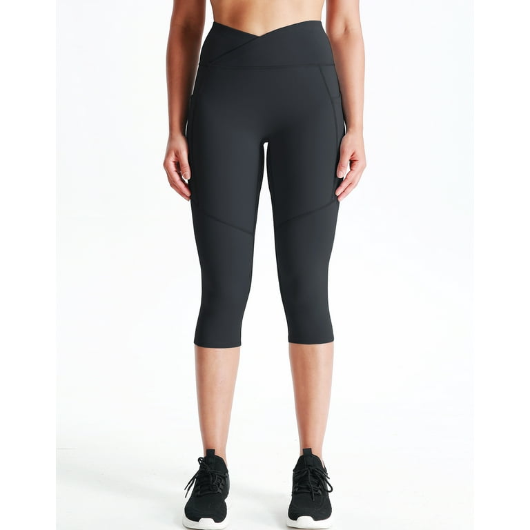 Black capri leggings walmart sales