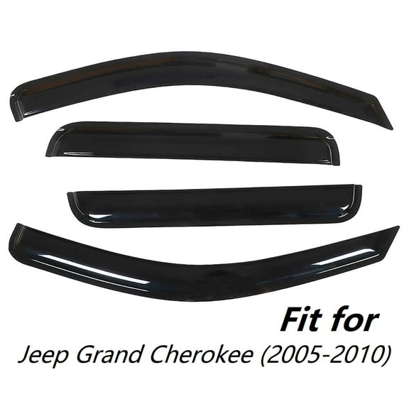 4Pcs Window Visor Rain Deflector Vent Sun Guard Fit for Jeep Grand Cherokee (2005-2010)