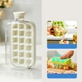 thumbnail image 4 of Cute Ice Cube Bottle with Straw - 2 in 1 Durable Ice Cube Freezer Molds - Easy Release Square Ice Cube Maker with Lid - Portable Ice Maker Container - Insert the Straw and Drink, 4 of 5