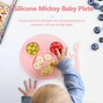 thumbnail image 4 of Baby Toddler Suction Placemat Plate Feeding Mat Plates for with Divider Sections for Babies Non Slip Silicone Tray Cup Placemats BPA Free Microwave Dishwasher Safe By TWSOUL, 4 of 7