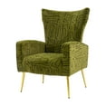 thumbnail image 2 of Accent Chair, Modern Leisure Single Chair with Rose Golden Feet, Upholstered Reading Chair Armchiar, 2 of 8