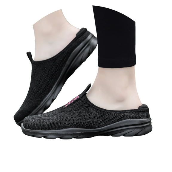 Oyedens Athletic Shoes Slip On Mules Sandals for Women with Cushion Support Walking Work Driving Shoes
