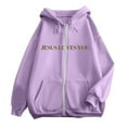 thumbnail image 7 of Christian Hoodies for Women 2025 Jesus Loves You Hoodie Zip Up Hoodie with Pockets Hooded Sweatshirt Women Jacket, 7 of 7