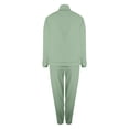 thumbnail image 6 of CIENVNSTG 2 Piece Outfits Sweatsuit Set Half Zip Lapel Collar Long Sleeve Sweatshirt Sweatpant Tracksuit Sets Green M, 6 of 7