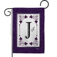 thumbnail image 2 of Breeze Decor 80010 Classic J Monogram 2-Sided Impression Garden Flag - 13 x 18.5 in., 2 of 2
