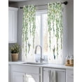 thumbnail image 5 of Spring Botanical Sheer Curtains 45 Inch Length 2 Panels Set for Living Room/Bedroom, Watercolor Leaves Flowers Birds Country Kitchen Curtains Grommet Semi-Sheer Curtains Window Treatments 42"x45"x2, 5 of 7