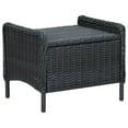 thumbnail image 5 of vidaXL Patio Furniture Set 3 Piece Outdoor Sofa Chair with Table Poly Rattan, 5 of 12