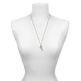 thumbnail image 3 of Delight Jewelry Resin White Cupcake with Pink Frosting Silvertone Live the Life You Have Imagined Bar Charm Necklace, 23", 3 of 4