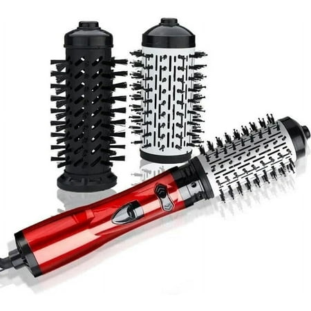 3-in-1 Hot Air Styler and Rotating Hair Dryer,Hair Dryer,360° Rotating Multitudet Hair Dryer Brush,for Dry Hair, Curl Hair, Straighten Hair,3-in-1 Round Hot Air Spin Brush Kit