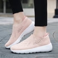 thumbnail image 7 of Stepedia Slip on Walking Shoes Women Mesh Athletic Sneakers Lightweight Casual Daily Work Shoes, Pink 9, 7 of 7