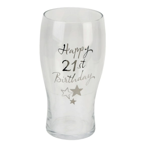 Oaktree Gifts 21st Birthday Pint Glass Gift