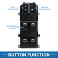 thumbnail image 3 of Interruptor de ventana eléctrica para automóvil Unique Bargains No.35750TP5H21 Interruptor de control de ventana del lado del conductor delantero izquierdo para Honda Accord 2008-2012 Negro, 3 of 7