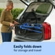 thumbnail image 4 of Andador con ruedas Medline de acero para adultos con movilidad reducida, color azul, capacidad de peso de 158 kg, ruedas de 15 cm, plegable, asas ajustables, ideal para personas mayores., 4 of 5