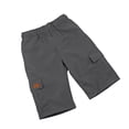 thumbnail image 3 of FAOWME Kids Boys Girls Cargo Shorts Elastic Waist Solid Color Comfortable Lightweight Shorts With Pockets For Casual Daily Wear,Grey,9-10 Years, 3 of 8