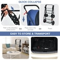 thumbnail image 6 of Infans 4-in-1 Double Pet Stroller w/ Detachable Carrier Travel Carriage for Cats Blue, 6 of 7