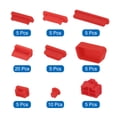 thumbnail image 2 of Unique Bargains 65 Pcs Capuchon de Conduit de Port d'Ordinateur Portable 13 Types de Prises Capuchon pour Portable Ordinateur Portable PC Ordinateur, USB/VGA/Prises Audio/SD, Rouge, 2 of 7