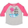 thumbnail image 3 of Inktastic Not Going to Deal with This Today- Sleeping Flamingo Boys or Girls Toddler T-Shirt, 3 of 5