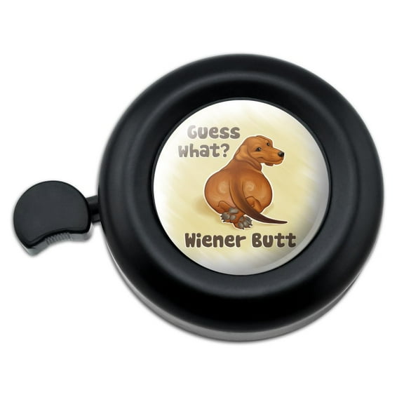 Guess What Wiener Dog Butt Dachshund Funny Bicycle Handlebar Bike Bell