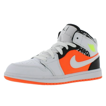 

Jordan 1 Mid Boys Shoes Size 1 Color: White/Crimson