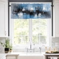 thumbnail image 5 of Blue Grey Black Valances for Windows Smear Street Graffiti Painting Grunge Art Rod Pocket Curtain Valance Window Treatment Short Curtains for Kitchen Living Room, 54"x18", 5 of 5
