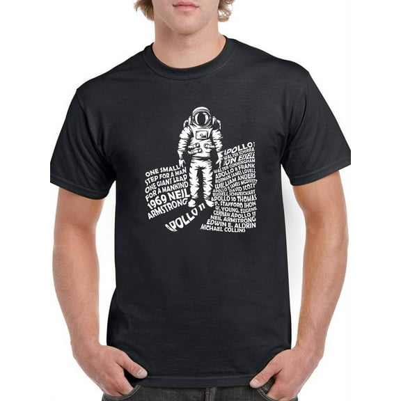 Apollo 11 Astronaut Design Men T-Shirt, Male Small