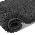 thumbnail image 2 of Easy-Going Luxury Chenille Shag Bath Rugs, Non Slip Bath Mat for Bathroom Floor, 20"x32", Dark Gray, 2 of 7