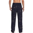 thumbnail image 3 of Daiia Copper-Gold Gloss Outline Chrysanthemum Men's Sleep Pant with Pockets and Drawstring,Pajama Pants-XX-Large, 3 of 9