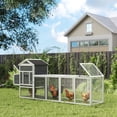 thumbnail image 2 of PawHut Chicken Coop W/ Extra Large Run Wooden Hen House W/ Slide-out Tray, 2 of 10