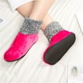 thumbnail image 2 of Bibifish Mens And Womens Floor Socks Casual Solid Color Mid Slipper Socks Winter Warm Thermal Socks Indoor Warm Fleece Lined Socks, 2 of 2
