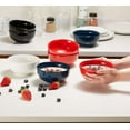 thumbnail image 3 of Kook Ceramic Cereal Bowls, Set of 6, 24 Oz, Cherry Red, 3 of 6