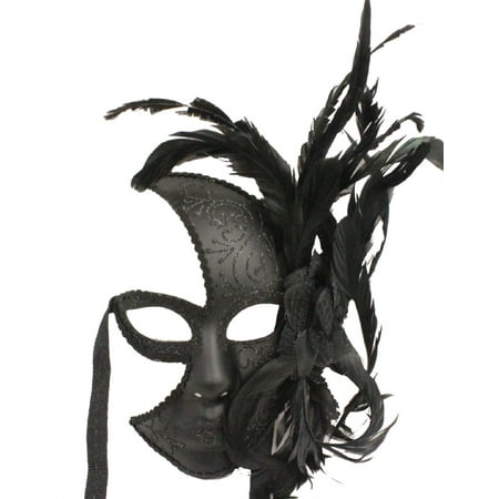 gothic masquerade mask feather