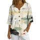 thumbnail image 2 of Xuyuer Solid Button Shirt Blouse - Women's Fashion Loose Female Neck T-Shirt Style Top for Smart Casual Office Wear, Weekend Brunch Outings & Effortless Minimalist Everyday Style, 2 of 7