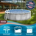 thumbnail image 3 of Hollowell Industries - Manufacturers of Doughboy Pools, 21' x 52" Steel Wall Above Ground Swimming Pool with Skimmer, Brush Stroke Pattern - Made in USA, 3 of 8