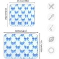 thumbnail image 3 of Blue Bows Stripe Dish Drying Mat Kitchen Counter Mat Draining Mat Kitchen Accessories Dish Rack Pad for Dishes, Utensils, Countertops, Sinks 16x18in, 3 of 7