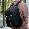 thumbnail image 2 of Large-Capacity Outdoor Travel Backpack, Multi-Pocket, for Laptop School Work Hiking Camping Student Daily Use ( Orange ), 2 of 6