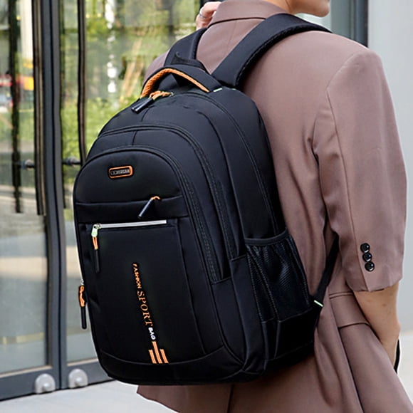 Travel Backpack, Staron 2026 Large Capacity Water-Resistant Nylon Laptop Backpack, Stylish Outdoor Commuter School Bag with Ergonomic Straps for Men Women, Orange