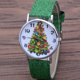 thumbnail image 4 of Reloj de mujer con diseño de árbol de Navidad, correa de cuero brillante y casual, reloj de cuarzo, 4 of 6