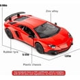 thumbnail image 2 of 1/36 Scale Aventador LP700-4 Casting Car Model, Zinc Alloy Toy Car for Kids, Pull Back Vehicles Toy Car for Toddlers Kids Boys Girls Gift (Red), 2 of 4