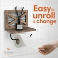 thumbnail image 6 of Autumn Alley Farmhouse Toilet Paper Holder with Wood Shelf, Wall Mount, 6 of 9