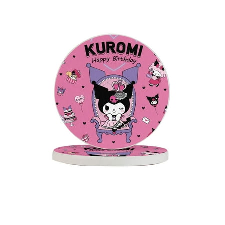 

Kuromi Diatomaceous Earth Coaster Diatomite Drink Coasters Water Absorbent Coaster Quick Drying Large Absorbent Kitchen Round W10 X D10 X H0.9 Cm (1 2 4 6 Pack)