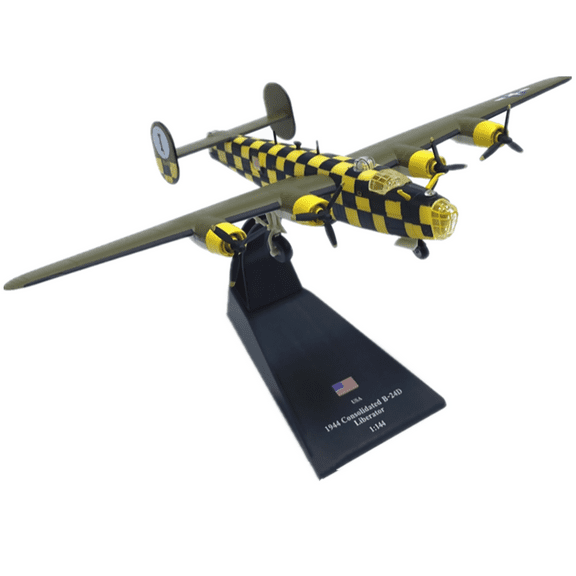 1/144 Scale USA WWII B-24D Liberator Bomber Alloy Aircraft Model Display for Aviation Enthusiasts