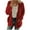 Red, variant on fartey Womens Fuzzy Sherpa Hooded Cardigan Coat Winter Double Fleece Open Front Jacket Coat Plush Warm Plus Size Button Down Outwear, S-5XL