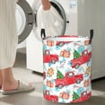 thumbnail image 4 of Goofa Watercolor Red Truck And Fir Tree Printed Circular Hamper,Laundry Basket with Handles,Storage Baskets Foldable,Large Capacity Laundry Hamper-Medium, 4 of 8