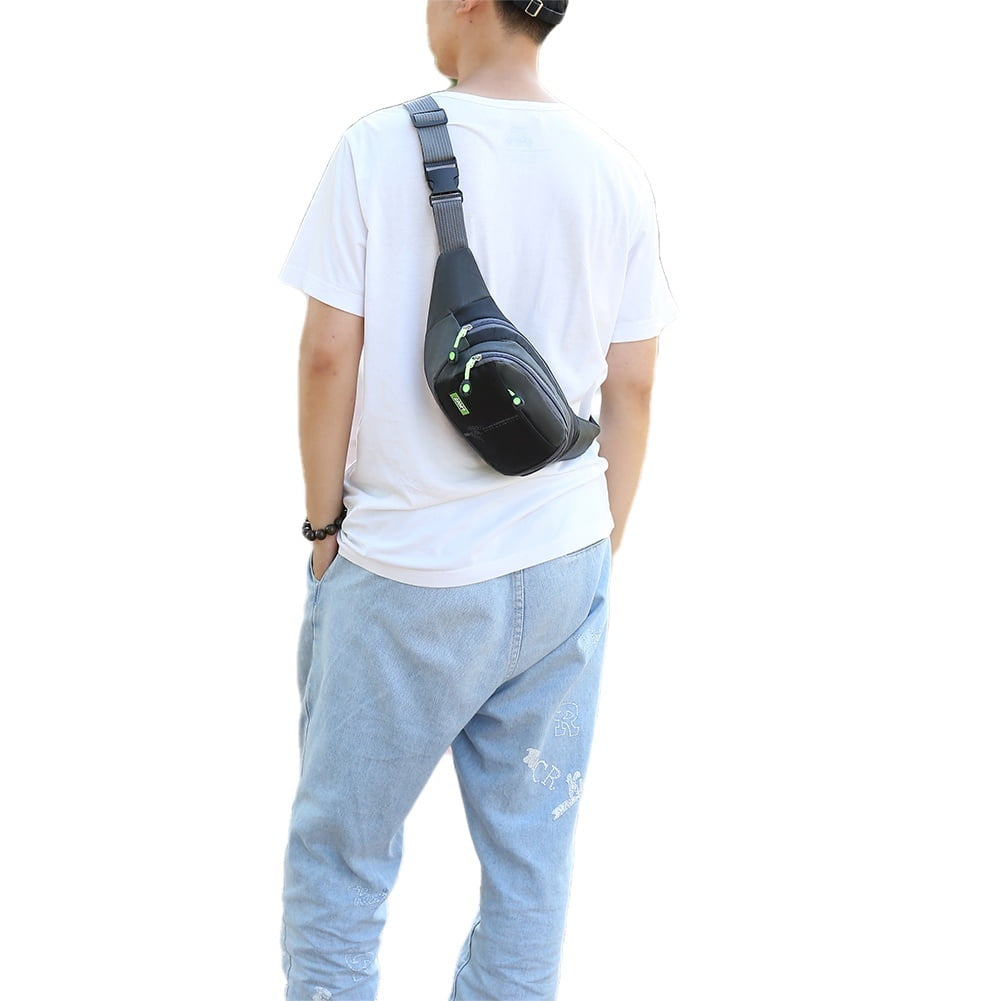 Men’ s Waist Bag, Fashionable Waterproof Waist Pack Multipurpose