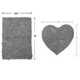 thumbnail image 4 of Home Weavers Modesto Bath Rug 100% Cotton Non-Slip Bathroom Rug Set Machine Washable Bath Rug-21"x34", Heart Shape Rug- 25"x25", Gray Color 2 Piece Bath Rug set, 4 of 8