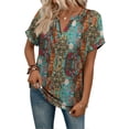 thumbnail image 4 of Wiholl Womens Blouses Summer Tops Rolled Sleeve Shirts Short Sleeve Tee Dressy Casual Summer Vacation Fashion Clothing 2026, 4 of 9