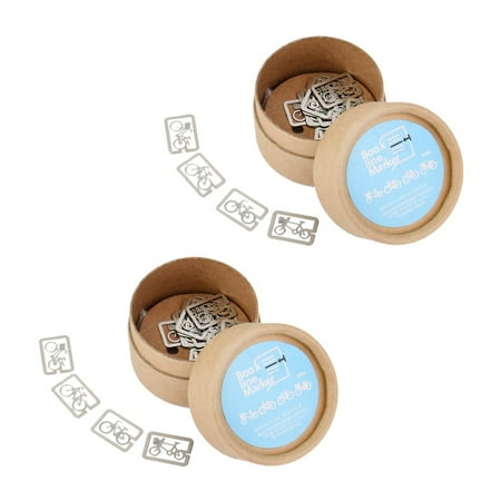 

40Pcs 4 Style Metal Bookmark Souvenirs Field Line Marker with Box Bicycle