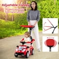 thumbnail image 4 of Costway 3-in-1 Sliding Walker w/ Adjustable Canopy Horn Music & Light for Boys & Girls Red, 4 of 9